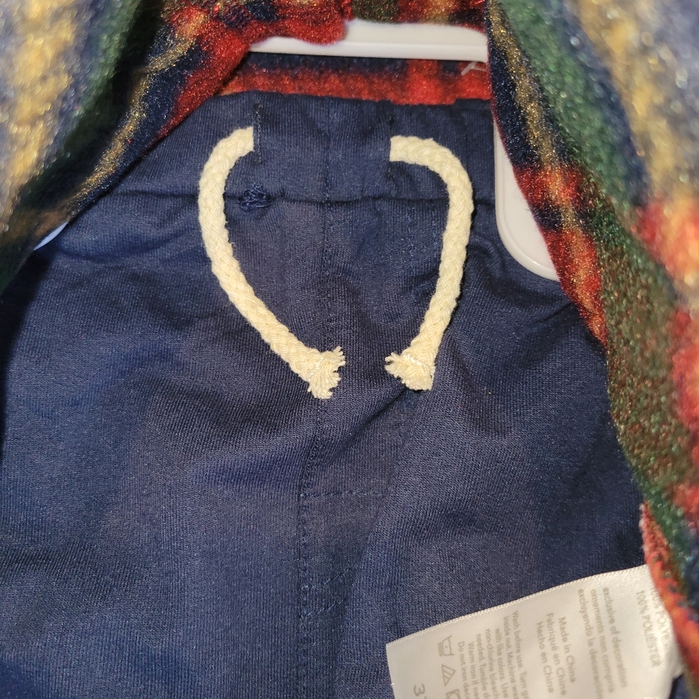 bon bebé Rust Plaid Fleece Jacket & Pants Set Toddler Boys Size 4T New - Picture 2 of 5